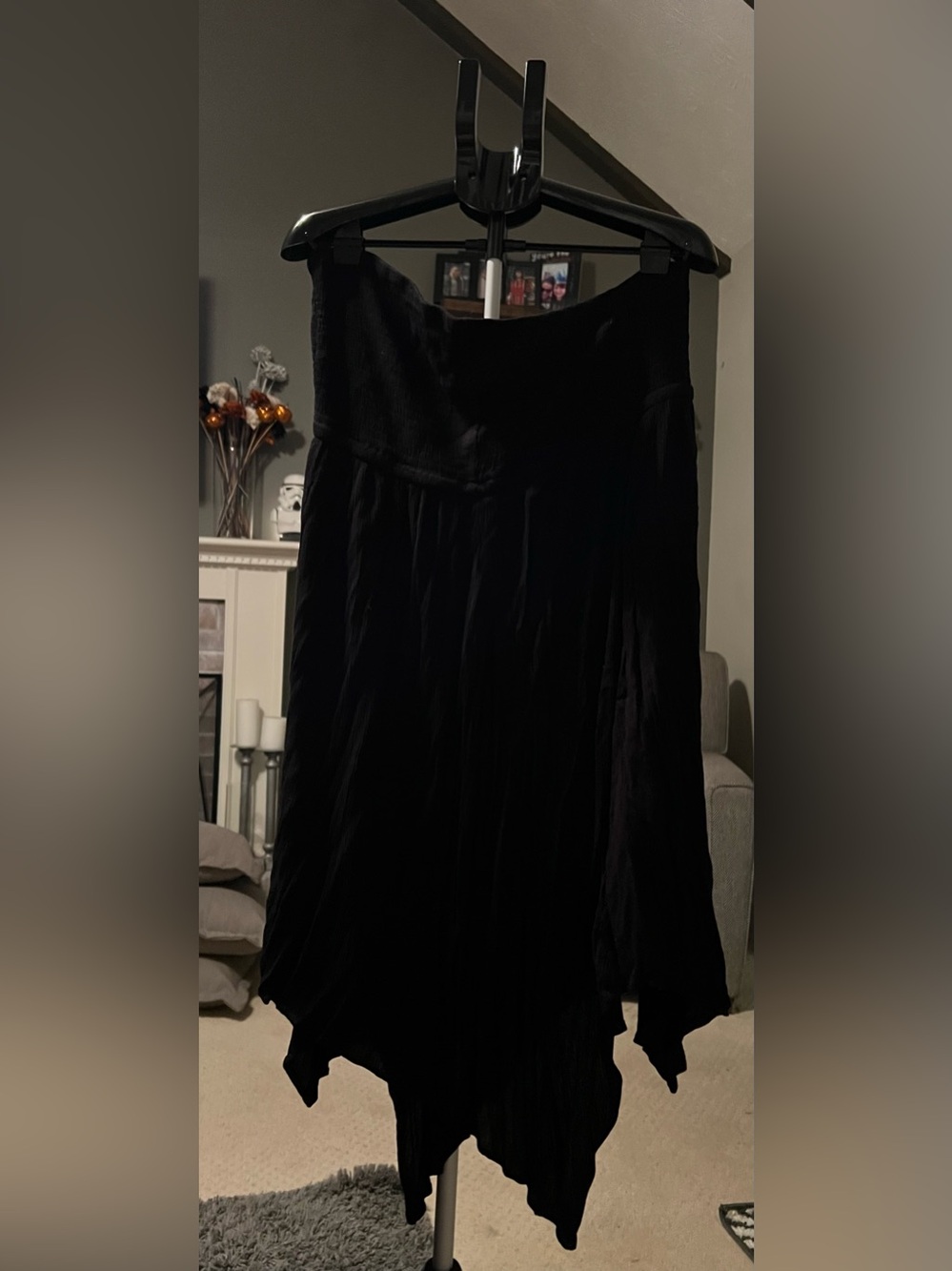 Torrid Black Strapless Handkerchief Dress size 4